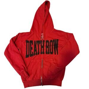 Death Row Records hoodie Zip Up‎ Jacket Small Red